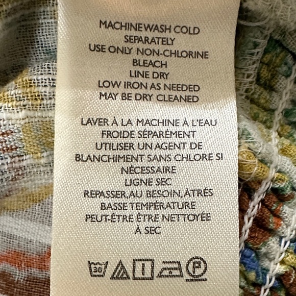 Abercrombie & Fitch 2Piece Colorful Paisley Crop Top & Cami Long Sleeve Size L - Picture 13 of 14